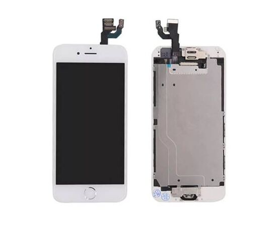 iPhone 6 Дисплей (в сборе с кнопкой Home) (снятый оригинал) - белый - Сервис Плюс Рус