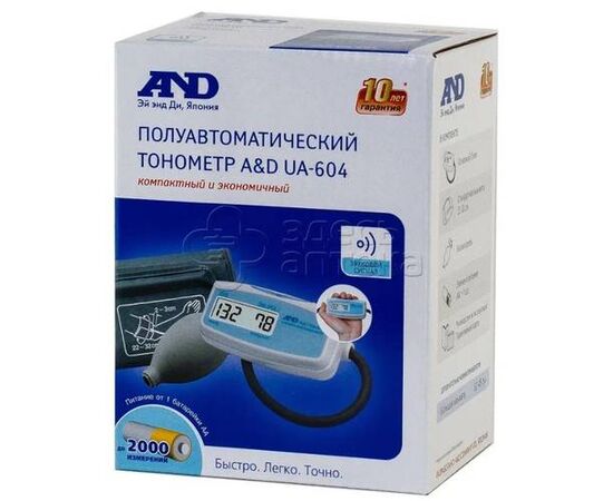 Тонометр полуавтоматический AND UA-604 - Сервис Плюс Рус