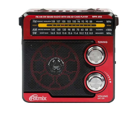 Радиоприемник Ritmix RPR-202 (красный) - Сервис Плюс Рус