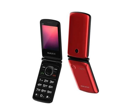 Телефон MAXVI E7, 2 SIM - красный - Сервис Плюс Рус