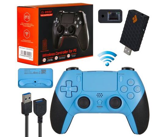 Джойстик PS4 (PS5) беспроводной 2.4G синий - Сервис Плюс Рус