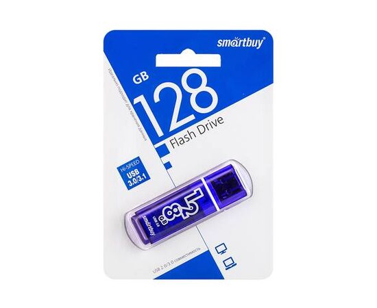 USB накопитель 128 GB Smart Buy Glossy Series Dark Blue 3.0 - Сервис Плюс Рус