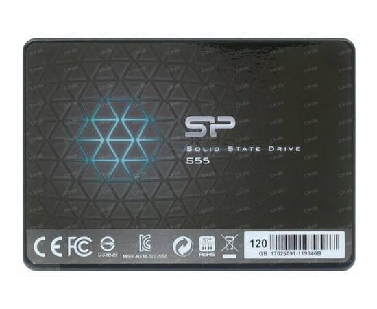 120 ГБ 2.5" SATA накопитель Silicon Power Slim S55 [SP120GBSS3S55S25] - Сервис Плюс Рус
