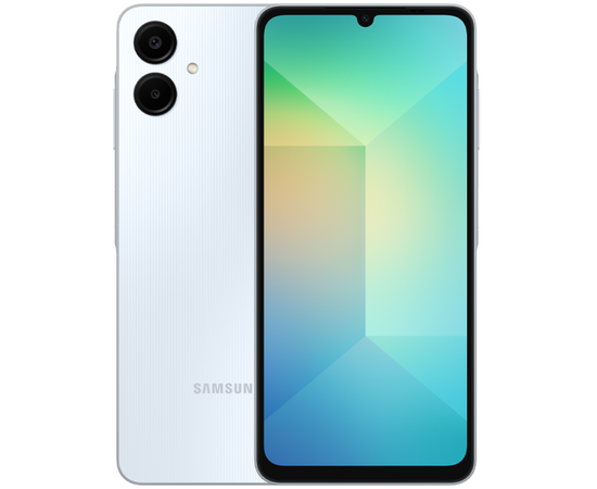 Смартфон Samsung Galaxy A06 4/128GB, светло-синий (Акционный товар) Samsung - Сервис Плюс Рус