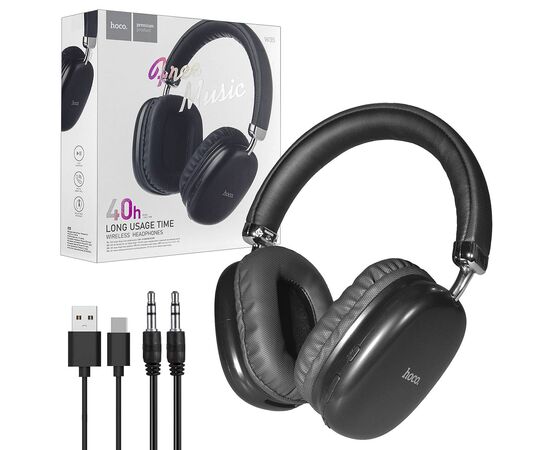 Наушники W35 Wireless Headset Long Usage Time HOCO черные - Сервис Плюс Рус