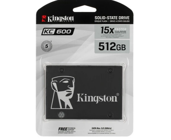 512 ГБ SSD-накопитель Kingston KC600 [SKC600/512G] - Сервис Плюс Рус