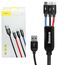 Кабель для 3 x Lightning, Micro, Type-C, Baseus Three Primary Colors 3 в 1 Cable 1.2m - Сервис Плюс Рус